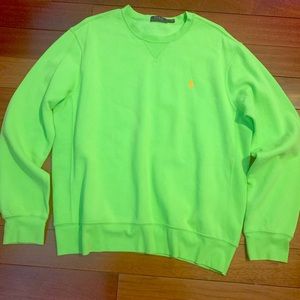Ralph Lauren lime-green crewneck sweatshirt size L